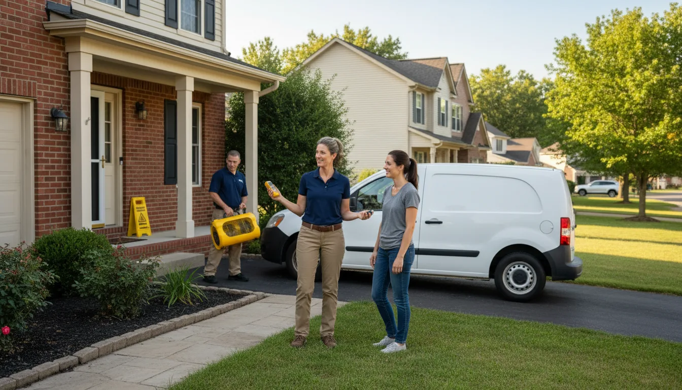 Residential water damage restoration in Oriental, NC